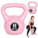 Kettlebell kettle 8 kg do ćwiczeń hantla kula odważnik obciążenie ciężar fitness różowy ModernHome ModernHome