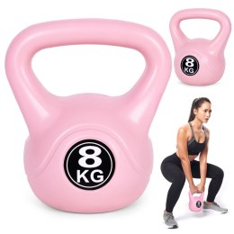 Kettlebell kettle 8 kg do ćwiczeń hantla kula odważnik obciążenie ciężar fitness różowy ModernHome ModernHome