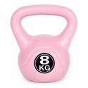 Kettlebell kettle 8 kg do ćwiczeń hantla kula odważnik obciążenie ciężar fitness różowy ModernHome ModernHome