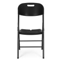 Komplet 2 krzeseł składanych zestaw cateringowy metal HDPE czarne ModernHome ModernHome