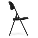 Komplet 2 krzeseł składanych zestaw cateringowy metal HDPE czarne ModernHome ModernHome