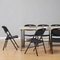 Komplet 2 krzeseł składanych zestaw cateringowy metal HDPE czarne ModernHome ModernHome