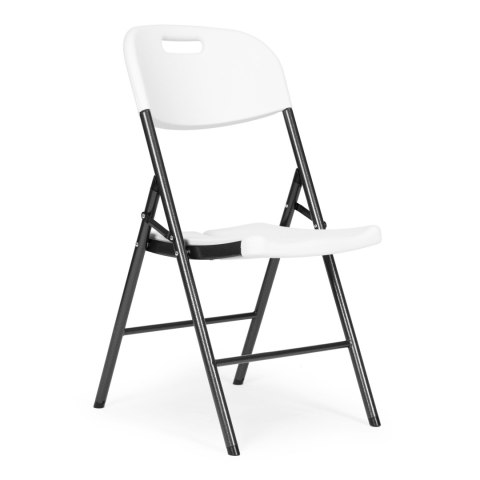 Komplet 4 krzeseł składanych zestaw cateringowy metal HDPE białe ModernHome ModernHome Komplet 4 krzeseł składanych zestaw cateringowy metal HDPE białe ModernHome ModernHome