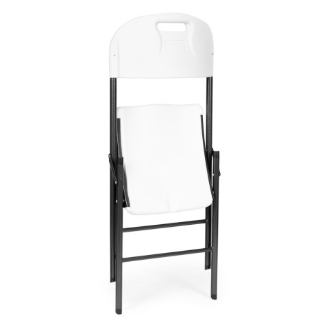 Komplet 4 krzeseł składanych zestaw cateringowy metal HDPE białe ModernHome ModernHome Komplet 4 krzeseł składanych zestaw cateringowy metal HDPE białe ModernHome ModernHome