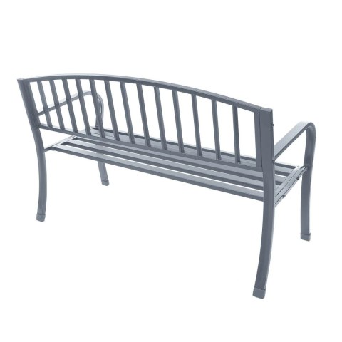 Ławka ogrodowa z oparciem parkowa na taras balkon metalowa konstrukcja grafitowa LONGWELL INDUSTRIAL LTD Ławka ogrodowa z oparciem parkowa na taras balkon metalowa konstrukcja grafitowa LONGWELL INDUSTRIAL LTD