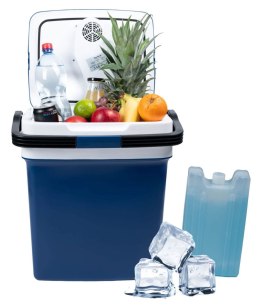 Lodówka turystyczna przenośna samochodowa 29L 220-240V DC12V funkcja grzania wkład gratis niebieska LONGWELL INDUSTRIAL LTD