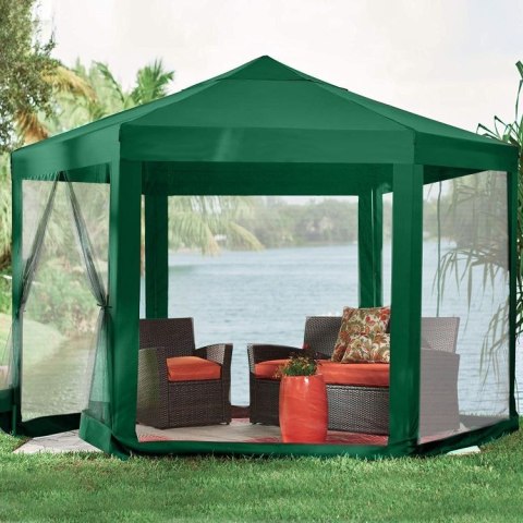 Namiot pawilon ogrodowy handlowy 2x2x2 m z moskitierą zielony MultiGarden MultiGarden Namiot pawilon ogrodowy handlowy 2x2x2 m z moskitierą zielony MultiGarden MultiGarden
