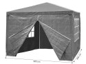 Namiot pawilon ogrodowy handlowy 3x3 m 4 ścianki szary MultiGarden MultiGarden
