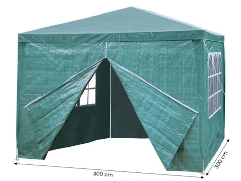 Namiot pawilon ogrodowy handlowy 3x3 m 4 ścianki zielony MultiGarden MultiGarden Namiot pawilon ogrodowy handlowy 3x3 m 4 ścianki zielony MultiGarden MultiGarden