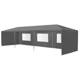 Namiot pawilon ogrodowy handlowy 3x9 m 8 ścianek szary MultiGarden MultiGarden