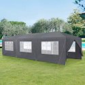 Namiot pawilon ogrodowy handlowy 3x9 m 8 ścianek szary MultiGarden MultiGarden