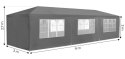 Namiot pawilon ogrodowy handlowy 3x9 m 8 ścianek szary MultiGarden MultiGarden