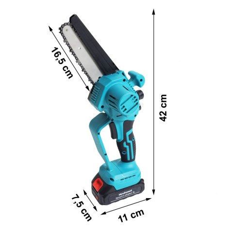 Piła łańcuchowa akumulatorowa mini pilarka ręczna silnik bezszczotkowy 21V + walizka LONGWELL INDUSTRIAL LTD Piła łańcuchowa akumulatorowa mini pilarka ręczna silnik bezszczotkowy 21V + walizka LONGWELL INDUSTRIAL LTD
