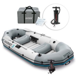 Ponton dmuchany Mariner 3 dla 3 osób wiosła pompka uchwyty na wędkę i silnik INTEX 68373 INTEX