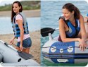 Ponton dmuchany Mariner 3 dla 3 osób wiosła pompka uchwyty na wędkę i silnik INTEX 68373 INTEX