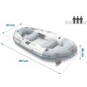 Ponton dmuchany Mariner 3 dla 3 osób wiosła pompka uchwyty na wędkę i silnik INTEX 68373 INTEX
