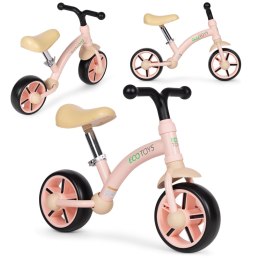 Rowerek biegowy dla dzieci koła EVA regulacja siodełka różowy ECOTOYS ECOTOYS