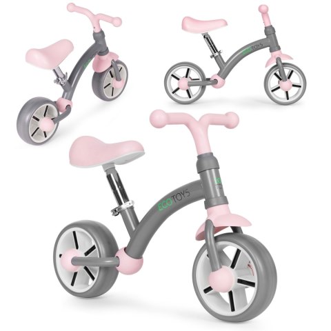 Rowerek biegowy dla dzieci koła EVA regulacja siodełka szary ECOTOYS ECOTOYS Rowerek biegowy dla dzieci koła EVA regulacja siodełka szary ECOTOYS ECOTOYS