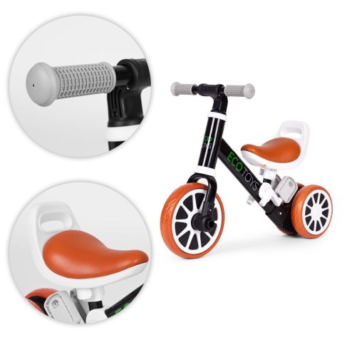Rowerek biegowy jeździk z pedałami 2w1 czarny ECOTOYS ECOTOYS Rowerek biegowy jeździk z pedałami 2w1 czarny ECOTOYS ECOTOYS