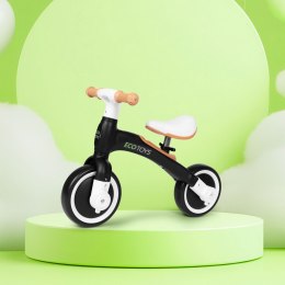 Rowerek biegowy z pedałami - treningowy kółka boczne 3w1 czarny ECOTOYS ECOTOYS