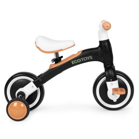 Rowerek biegowy z pedałami - treningowy kółka boczne 3w1 czarny ECOTOYS ECOTOYS Rowerek biegowy z pedałami - treningowy kółka boczne 3w1 czarny ECOTOYS ECOTOYS