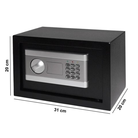 Sejf domowy z zamkiem elektronicznym skrytka na kluczyk lub kod 31x20x20 cm LONGWELL INDUSTRIAL LTD Sejf domowy z zamkiem elektronicznym skrytka na kluczyk lub kod 31x20x20 cm LONGWELL INDUSTRIAL LTD