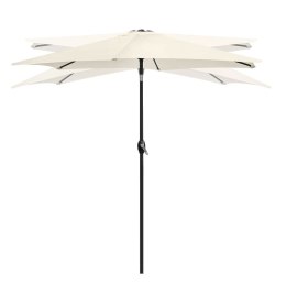 Składany parasol ogrodowy balkonowy regulowany 210 cm beżowy LONGWELL INDUSTRIAL LTD