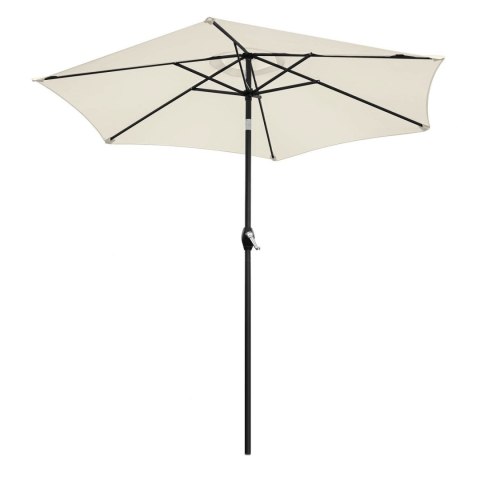 Składany parasol ogrodowy balkonowy regulowany 210 cm beżowy LONGWELL INDUSTRIAL LTD Składany parasol ogrodowy balkonowy regulowany 210 cm beżowy LONGWELL INDUSTRIAL LTD