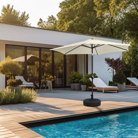 Składany parasol ogrodowy balkonowy regulowany 210 cm beżowy LONGWELL INDUSTRIAL LTD Składany parasol ogrodowy balkonowy regulowany 210 cm beżowy LONGWELL INDUSTRIAL LTD