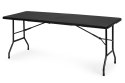 Stół cateringowy 180 cm składany w walizkę czarny ModernHome ModernHome