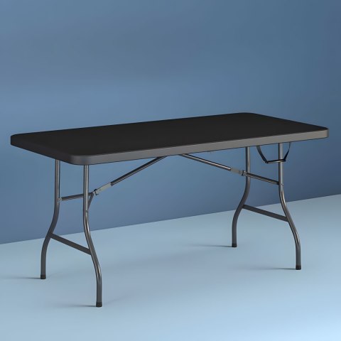 Stół cateringowy 180 cm składany w walizkę czarny ModernHome ModernHome Stół cateringowy 180 cm składany w walizkę czarny ModernHome ModernHome