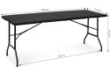 Stół cateringowy 180 cm składany w walizkę czarny ModernHome ModernHome