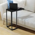 Stolik boczny pod laptopa kawowy w kształcie litery C marmur czarny ModernHome ModernHome