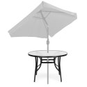 Stolik ogrodowy okrągły 100 cm (105 cm) na taras ogród balkon szkło hartowane otwór na parasol MultiGarden MultiGarden