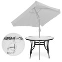 Stolik ogrodowy okrągły 100 cm (105 cm) na taras ogród balkon szkło hartowane otwór na parasol MultiGarden MultiGarden