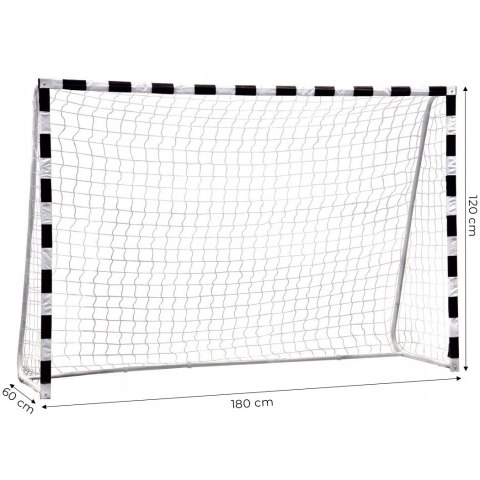 Bramka piłkarska treningowa z siatką 180x120 cm czarno-biała MultiGarden MultiGarden Bramka piłkarska treningowa z siatką 180x120 cm czarno-biała MultiGarden MultiGarden
