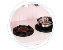 Drewniana kuchnia dla dzieci piekarnik palniki mikrofala akcesoria ECOTOYS ECOTOYS