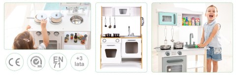 Drewniana kuchnia dla dzieci ze światłem i dźwiękiem ECOTOYS ECOTOYS Drewniana kuchnia dla dzieci ze światłem i dźwiękiem ECOTOYS ECOTOYS