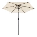 Duży parasol ogrodowy skośny łamany z korbą 6 żeber beżowy 270 cm MultiGarden MultiGarden