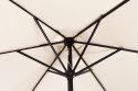 Duży parasol ogrodowy skośny łamany z korbą 6 żeber beżowy 270 cm MultiGarden MultiGarden