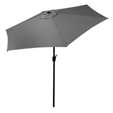 Duży parasol ogrodowy skośny łamany z korbą 6 żeber szary 270 cm MultiGarden MultiGarden Duży parasol ogrodowy skośny łamany z korbą 6 żeber szary 270 cm MultiGarden MultiGarden