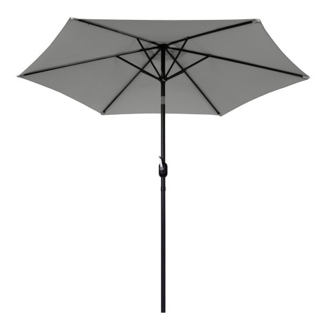 Duży parasol ogrodowy skośny łamany z korbą 6 żeber szary 270 cm MultiGarden MultiGarden Duży parasol ogrodowy skośny łamany z korbą 6 żeber szary 270 cm MultiGarden MultiGarden