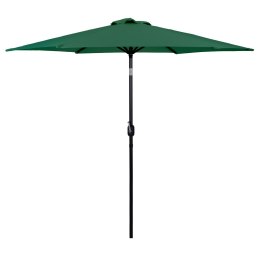 Duży parasol ogrodowy skośny łamany z korbą 6 żeber zielony 270 cm MultiGarden MultiGarden