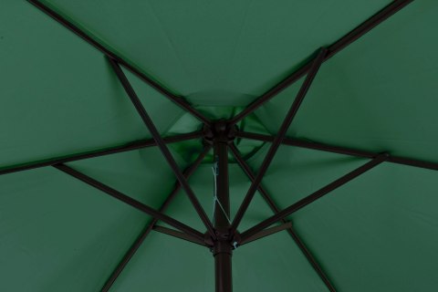Duży parasol ogrodowy skośny łamany z korbą 6 żeber zielony 270 cm MultiGarden MultiGarden Duży parasol ogrodowy skośny łamany z korbą 6 żeber zielony 270 cm MultiGarden MultiGarden