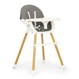Fotelik krzesełko do karmienia dzieci wielofunkcyjne 2w1 szare ECOTOYS ECOTOYS