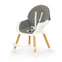 Fotelik krzesełko do karmienia dzieci wielofunkcyjne 2w1 szare ECOTOYS ECOTOYS