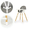 Fotelik krzesełko do karmienia dzieci wielofunkcyjne 2w1 szare ECOTOYS ECOTOYS
