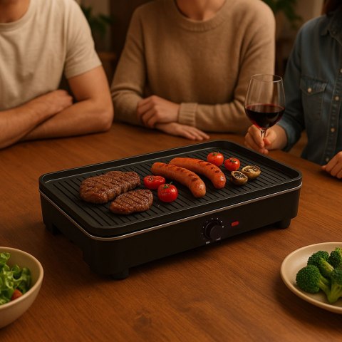 Grill elektryczny 3w1 stojący stołowy płyta grillowa ociekacz termostat MultiGarden MultiGarden Grill elektryczny 3w1 stojący stołowy płyta grillowa ociekacz termostat MultiGarden MultiGarden
