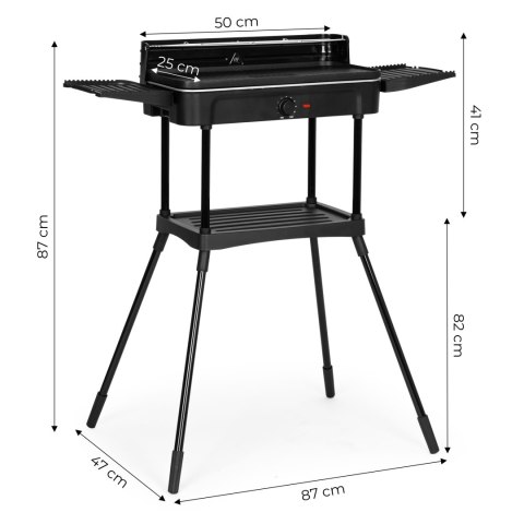 Grill elektryczny 3w1 stojący stołowy płyta grillowa ociekacz termostat MultiGarden MultiGarden Grill elektryczny 3w1 stojący stołowy płyta grillowa ociekacz termostat MultiGarden MultiGarden