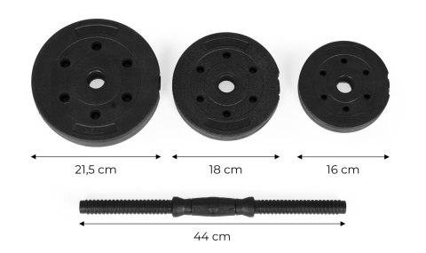 Hantle regulowane 2x10 kg zestaw do ćwiczeń 20 kg MULTISTORE Hantle regulowane 2x10 kg zestaw do ćwiczeń 20 kg MULTISTORE